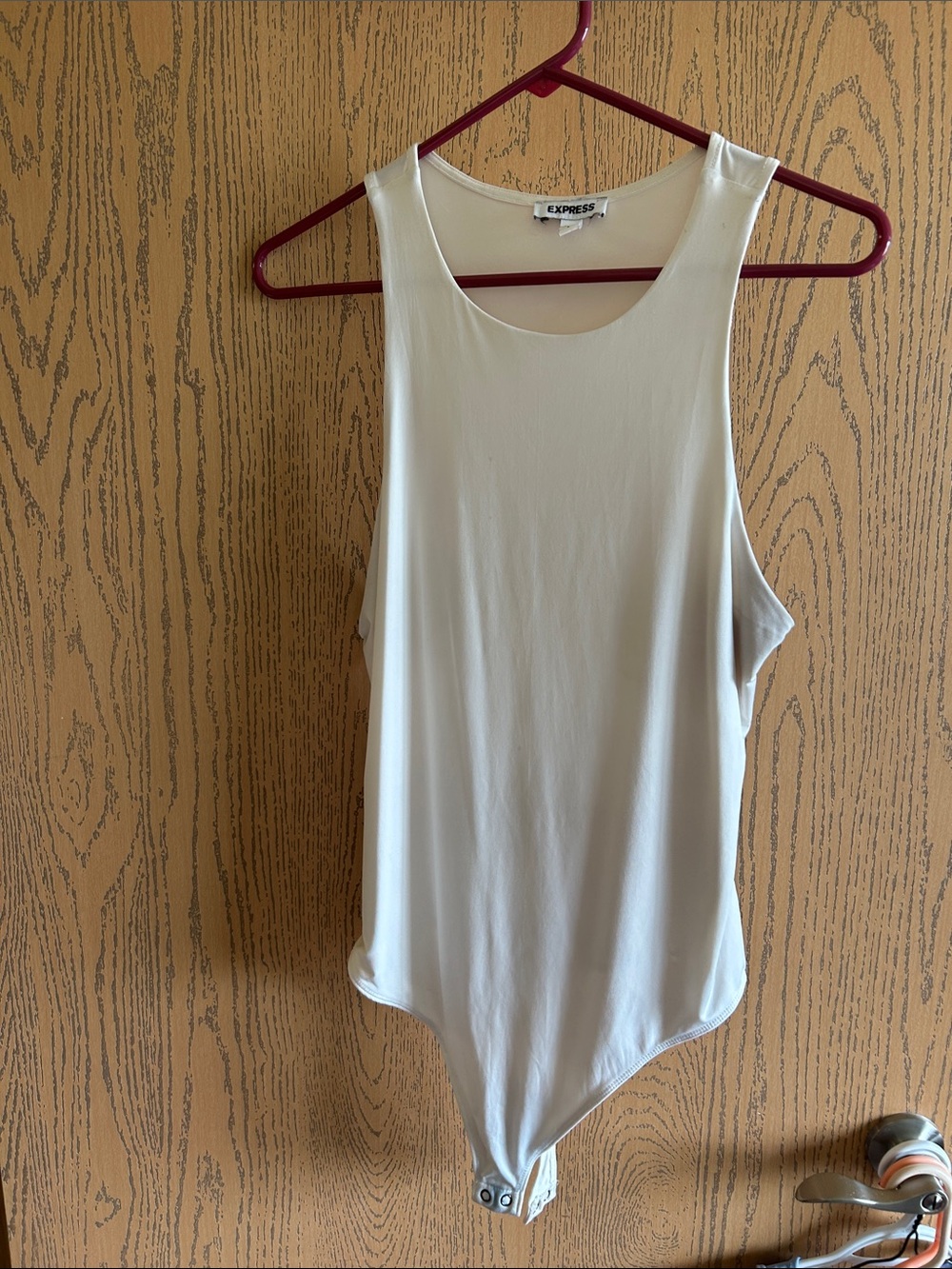 Express Women's Cream Tank Bodysuit